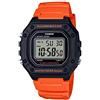 Casio Orologio da uomo W-218H-1AVCF classico con display digitale al quarzo nero, Arancione/nero., Orologio al quarzo