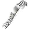 ROUHO Solido Bracciale Acciaio Inossidabile Precisione, Cinturino Metallico con Chiusura Deployante per Omega De Ville Seamaster 300 Planet Ocean Speedmaster