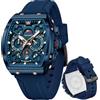 OLEVS Orologio al quarzo analogico minimalista da uomo in acciaio inossidabile impermeabile luminoso con data automatica