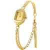 CARLIEN Orologio da polso analogico da donna, con quadrante rettangolare color argento e oro, con nappa, ultra sottile, impermeabile, al quarzo, casual, elegante, analogico, Oro, Moda, Lusso, Vintage