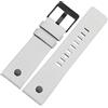 ROUHO Traspirante Cinturino Vera Pelle, Bracciale Anallergico Regolabile Orologio per Diesel DZ4323 7312 7314 7348 1657 4318-Bianco 32mm