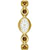 ADSBIAOYE Elegante orologio da donna con quadrante ovale alla moda, impermeabile, regalo, Marrone e oro., Moda