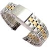 ROUREOX Bracciale Orologio Acciaio Inox Curvo Piccolo Cinturino Metallo Estremità Curva Braccialetto Ricambio 13mm 17mm 19mm per Tudor Prince and Princess-Argento + Oro 19mm