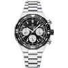 NAVIFORCE Orologio da polso da uomo con cronografo sportivo a energia solare, tattico militare, 12/24 ore, lancette luminose, cinturino in acciaio inox, impermeabile fino a 3 atm
