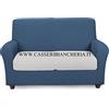 Caleffi 51214 Cotone 1 Posti Melange Copridivano Elasticizzato, Blu