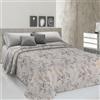 PENSIERI DELICATI Telo Copriletto Matrimoniale 260 x 280 cm, Telo Singolo 100% Cotone Pique, Ideale Come Arredo, Coperta Salva Letto 2 Piazze, Fantasia Vittoria Ocra, 100% Made in Italy