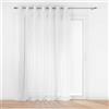 Douceur d'Intérieur Lissea Tenda con Occhielli, 240 x 240 cm, Bianco, Velo Sabbiato