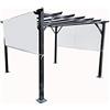 MICHELE SOGARI Gazebo Pergola Cubo 3x3 struttura in alluminio colore antracite e copertura bianca