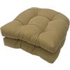Gryyp Confezione da 2 Cuscini di Seduta Trapuntati per Interni ed Esterni, 18,9 x 18,9 Cuscini di Ricambio a Forma di U per Sedia in Vimini Sedile Mobili da Giardino Cuscino(Color:caffè)