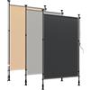HOMEDEMO Tenda da Sole verticale con manovella regolabile, tende da sole per esterno senza foratura, Altezza Regolabile, Impermeabile e Anti-UV, per Balcone e Terrazzo, 120x(220-310) cm, Antracite