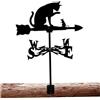 Muzrunq Banderuola segnavento, banderuola segnavento in Metallo da Montare sul Tetto, Forma di Gatto e Ratto per Giardino, Cortile, capannoni, Cortile, Decorazione per Patio
