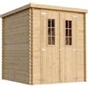 TIMBELA M309C Casetta da Giardino in Legno per Esterni - A200x204x204cm/3.53 m2 - Piccola Casetta in Legno, Rimessa Attrezzi, Deposito Bici
