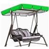 MPYEKP Tetto di Ricambio per Altalena da Giardino, Tessuto Oxford 210D Impermeabile Copertura Altalena 4 Posti, Telo Protettivo per Dondolo da Giardino anti-UV, Resistente allo Strappo(Green,249*185*18cm)