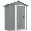 vidaXL Capanno da Giardino Grigio 126x97,5x177 cm Acciaio Zincato