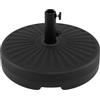 COSTWAY Base per Ombrellone Rotonda da 51 cm, Supporto per Ombrellone Riempiibile con Acqua e Sabbia con 2 Giunti, Diametro Asta Fino 38-48 mm