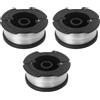 TopHomer Bobina per decespugliatore Black+Decker AF-100, 3 pezzi, filo di nylon, accessori di ricambio per tosaerba, lunghezza 9,1 m, diametro 0,2 cm