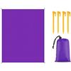 FANSU Coperta Picnic Impermeabile, 200x200Anti Sabbia Telo Mare Grande, Portatile Telo Picnic Telo Mare Grande per Spiaggia,Campeggio,l'Escursionismo,Viaggi (200x200cm,Viola)