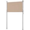 pro.tec Schermo Verticale da Balcone con Pali Telescopici Regolabili in Altezza tra 230-310 cm Tenda Parasole Frangivento Protezione Privacy - Larghezza 200 cm - Color Sabbia