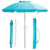 KOMFOTTEU Ombrellone da Spiaggia 200cm, Parasole da Giardino Protezione Solare UV50+, Pieghevole & Leggero, Ombrellone da Balcone con Borsa, per Patio, Campeggio, Piscina, Senza Base (Blu)