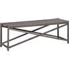 vidaXL Panchina da Giardino Elegante Robusta Arredo per Esterni Seduta Panca 120 cm in Polyrattan Grigio Telaio in Acciaio Verniciato