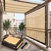 Generico Telo Ombreggiante Beige con Occhielli Ogni 50 cm, Rete Ombreggiante 90% per Pergola Balcone Terrazza Giardino, FrangivistaHDPE Traspirante e Permeabile con Angoli Rinforzati(2.5x2.5m)