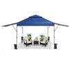 RELAX4LIFE 3x3M Tenda Gazebo da Giardino Pieghevole, Gazebo da Esterno per Festa e Matrimonia (3x3x2,7/2,8/2,9M, 2 Ruote, Blu)