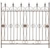 CLP Recinzione da Giardino in Ferro Mangold I 125x115CM I Sostegno per Piante Modulabile E Finemente Decorato I Graticcio per Fiori, Colore:Antico Marrone