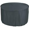 Kaufpirat Premium Copertura per i Mobili da Giardino Rotondo Ø 125x75 cm Isola Prendisole Custodia Protettiva Copri Copertura Rivestimento per Sedili Impermeabile 900 D 500 gr Antracite