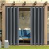 Hiseng Tende per Esterno con Occhielli Superiori e Inferiori, Tende da Gazebo Impermeabili Tenda per Balcone Idrorepellente 1 Pezzo Tenda Oscurante da Esterno Termica (132x274cm,Grigio Scuro)