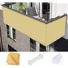 NINGBAI Frangivisto Balcono Schermi 80 x 300 cm Frangivisto Balcone Esterno Copri Balcone HDPE 220g/㎡, Protezione UV per Ringhiera Protezione Balcone, Color Crema