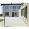 Fratelli Biasco Fratelli Pergola Addossata a Muro in Ferro Zincato - Design Elegante e Robusto, Ideale per Giardino e Terrazzo (Pergola 2.5 m x 2.5 m con profili 40x40 mm)