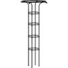 Garpotic Traliccio da giardino in metallo, obelisco per piante rampicanti, supporto per piante per uso interno ed esterno, telaio verticale per viti, fagioli, piselli e fiori (95 cm)