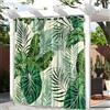 Hiseng Tende da Esterno con Anelli per Gazebo e Balcone, 1 Pezzi Tende Impermeabili con Stampa Foglie di Banano Verde 3D, Tende Modern Protezione Solare e Privacy (132x182cm,Piante Tropicali 7)