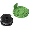 NiuLumea Bobina di ricambio e tappo di copertura per decespugliatore Greenworks 21287 24 V con filettatura in nylon e lavorazione CNC