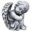 stoneandstyle Statua Scultura Angelo, Fatto a Mano, Resistente al Gelo
