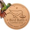 Generico Bagno Per Uccelli Disco In Rame - Pulitore Vasche Uccelli - Piastra Purificazione Con Supporto Per Acqua Pulita Sicura Giardino Esterno Tutto L'Anno
