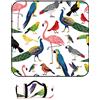 DOTBUY-SHOP Coperta da Picnic Impermeabile Portatile, Antisabbia Coperta da Campeggio Grande Pieghevole Leggero Bambini Come Tappeto da Gioco per Spiaggia Giardino (Uccelli,150x100cm)