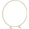 Outsunny Arco da Giardino in Acciaio, Archetto Nuziale Rotondo per Palloncini e Piante Rampicanti per Cerimonie, Compleanni ed Eventi, 222x60x224 cm, Oro