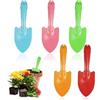 Theaque Mini pala da giardino in metallo colorato, 10 attrezzi da giardino per bambini, adolescenti, adulti, piantare terreno (5 pezzi colori misti)