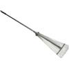 Generico Scopa/Rastrello per Foglie Regolabile - 15 Denti in Acciaio Zincato, Manico Telescopico 126-160 cm con Impugnatura Antiscivolo - Ideale per Giardino