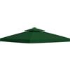 Outsunny Tetto di Ricambio per Gazebo 3x3 m a 2 Livelli da Giardino, Telo Gazebo 3x3 m Resistente all'Acqua in Tessuto Oxford 180g/㎡ e Poliestere Anti-UV con 8 Fori di Drenaggio, Verde Scuro