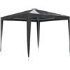 vidaXL Gazebo Professionale Tenda per Feste Tendone Copertura Telo di Protezione Padiglione per Eventi Telone 2,5x2,5 m Antracite 90 g/m²