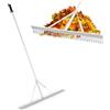RELAX4LIFE Rastrello da Giardino in Alluminio, Rastrello Scopa per Foglie con 36 Denti, Larghezza 91cm, Manico Lungo 174 cm, Attrezzo da Giardino per Allentare il Terreno e Cura del Prato