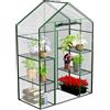 Plonos Serra per pomodori da giardino, stabile, 195 x 140 x 70 cm, scaffale da giardino, balcone, verde, trasparente
