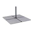 Bizzotto Set 4 Marmette 50x50 per Ombrellone da Giardino, Base di Appoggio in Graniglia e Quarzi, Supporto Colore Grigio (Grigio)