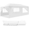 RELAX4LIFE Tendone per Feste con Telone, Tenda da Sole con Finestre Trasparenti, Capannone da Eventi in Tessuto PE Traspirante e Impermeabile, Padiglione Interno con Borsa di Trasporto, 6 x 3 x 3 m