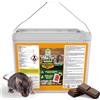 Albagarden - Veleno per Topi con Aroma al Cioccolato - Confezione Risparmio X 1,5 kg - Potente Esca Topicida in Pasta Rossa Trappola per Topi E Ultrasuoni (5 kg)
