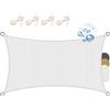 Sol Royal Tenda a Vela Impermeabile 2x4 m SolVision PS9 - Tenda da Sole per Esterno - Telo ombreggiante - Parasole - Tenda da Giardino - Protezione Anti Raggi UV - Bianco - Rettangolare 200x400 cm