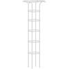 TITA-DONG Traliccio per Obelisco da Giardino per Piante Rampicanti Traliccio per Interni Ed Esterni per Piante in Vaso, Torre a Traliccio Verticale in Metallo con Rivestimento in PE, Traliccio(Bianco 185*28 cm)
