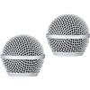 Generic SM58 RK143G - Griglia di ricambio per microfono dinamico Shure SM58 Pro XLR, kit performance da palcoscenico, microfono cardioide professionale da studio e live per voce, colore argento, confezione da